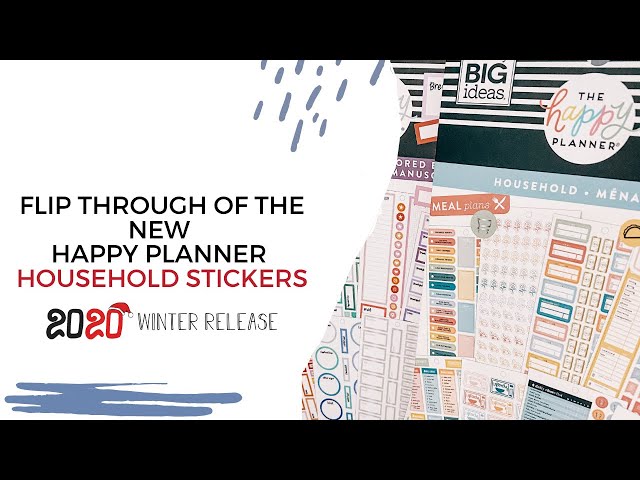 NEW Household Stickers From The Happy Planner | Flip Through | Winter Release 2020