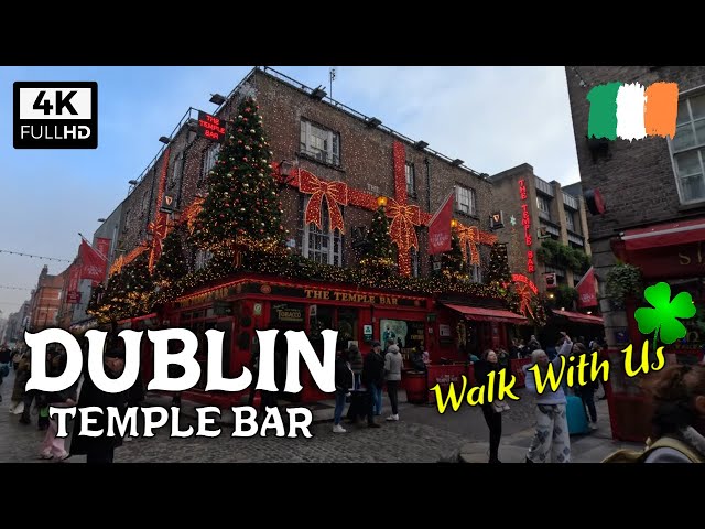 Dublin City Centre 4K Walking Tour | Temple Bar, Dublin, Ireland ☘️🇮🇪