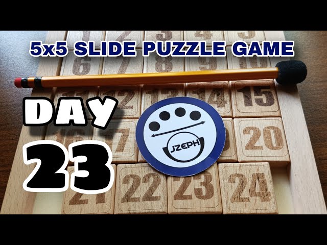 DAY 23 | 5x5 SLIDE PUZZLE NUMBERS GAME