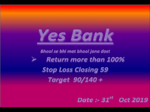 Yes Bank Toofan Aa Gaya Kya Yaa Banki Hai Dt. 31.10.2019..