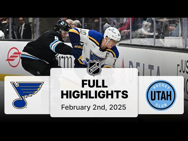 NHL Highlights | Blues vs. Utah Hockey Club | February 02, 2025