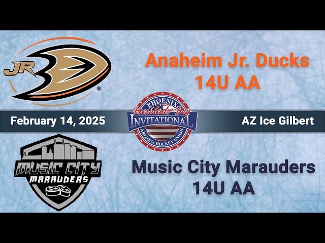 Anaheim Jr. Ducks 14U AA vs. Music City Marauders 14U AA