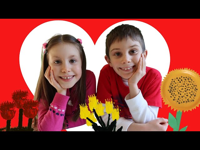 Fun Valentine DIY cards | Fun way to learn about flowers for kids