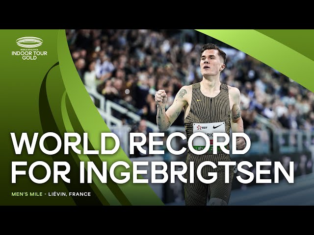 Jakob Ingebrigtsen SMASHES indoor mile world record in Liévin 🔥 | World Indoor Tour 2025