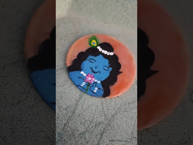 Krishna painting🎨🖌️#shorts #painting #god #miniature #mini painting #krishna #song #art #trending