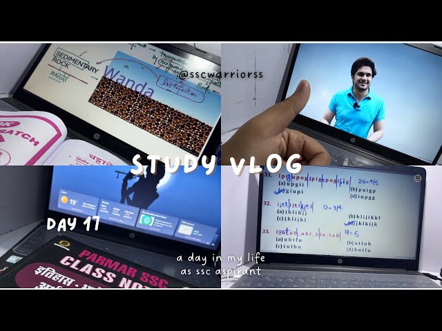 Study vlog 17 | SSC CGL 2025 | A day in my life as a ssc aspirant #cgl #motivation #study #ssccgl