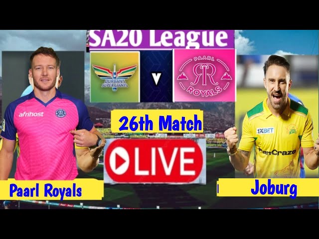 Paarl Royals vs Joburg Super Kings || SA League 2025 || #sa20 #sa20live #sa20league2025