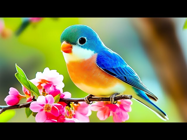 Wonderful Bird Sounds 4K 🕊️ Soothing Music For Stress Relief With The Sounds Of Beautiful Birds 🎵