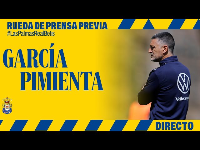 Rueda de prensa de García Pimienta previa a #LasPalmasRealBetis | UD Las Palmas