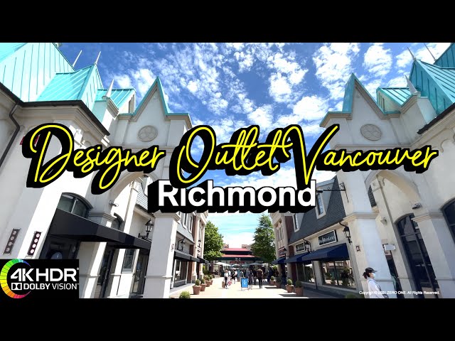 Vancouver Summer Walk - Designer Outlet Vancouver 🇨🇦 Richmond, BC, Canada, Travel, 4K HDR 60fps