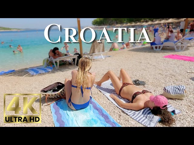 Beach Walk 4K Croatia | Walking along Primosten Coast with Olivia