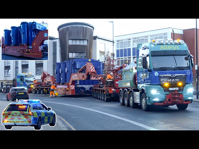 Super sized transport takes over London road as police escort 178 tonne transformer