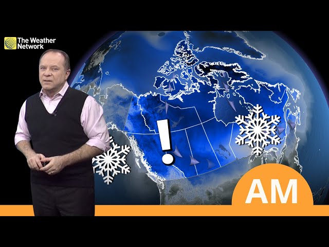 Canada's National Forecast: Wintry Weather Returns to the West, Messy Mix in the East | #WeatherAM