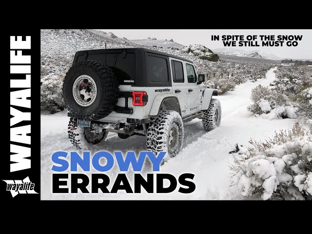 Snow Wheeling Around Town and off road in our Jeep JL Wrangler Rubicon to do some Errands