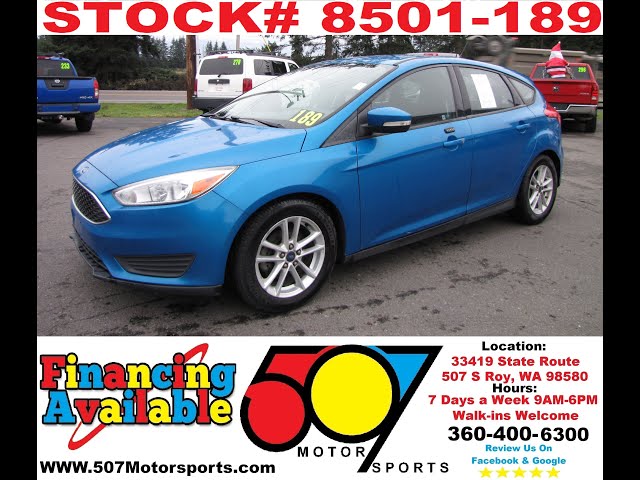 2015 Ford Focus SE STK: 8501-189