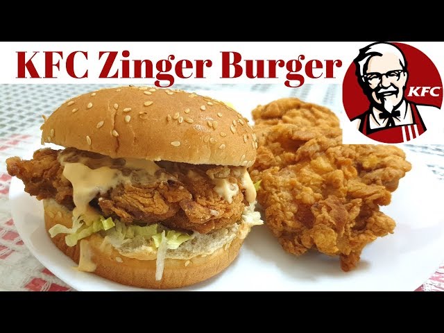 KFC STYLE ZINGER BURGER RECIPE - Perfect KFC Copycat Recipe - Burger Week Last Day