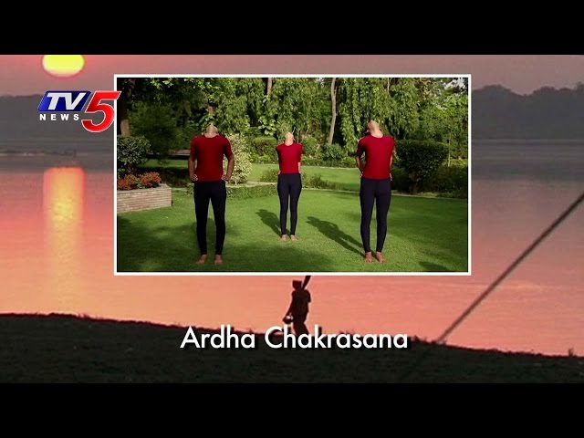 How To Do Yogasana? | Ardha Chakrsana | Trikonasana | Bhadrasana | Lesson#4 | Telugu News | TV5 News