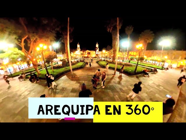 Arequipa 360⁰ - Plaza de Armas de noche 🇵🇪🌃🌌🌠 #peru #insta360