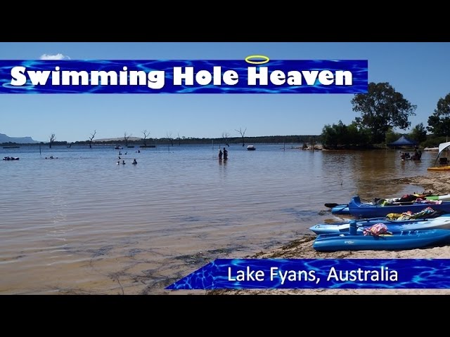 Swimming at Lake Fyans in western Victoria