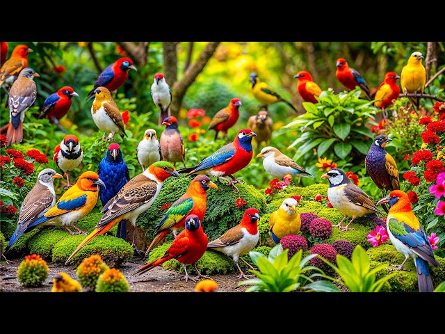 Bird Garden | Colorful Birds | Breathtaking Nature, Wonderful Bird Songs | Stress Relief and Healing