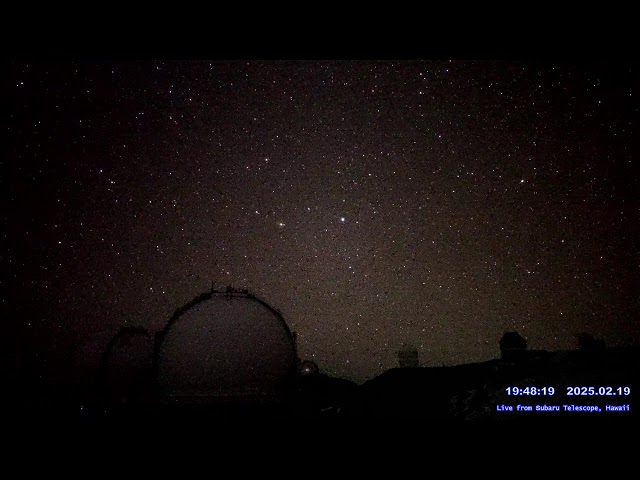 Maunakea Eastern View and Meteor Shower LIVE from NAOJ Subaru Telescope, Hawai'i