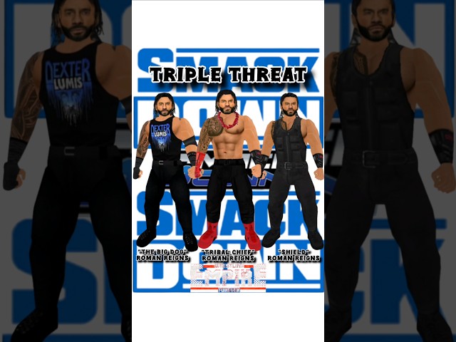 Tribal Chief  Vs The Big Dog  Vs Shield Roman (Triple Threat) (Wrestling Empire Forever) #wwe #games