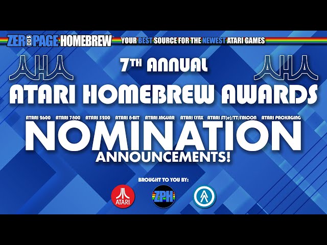 7th Atari Homebrew Awards Nominee Announcements! PLUS Atari 2600 Completed Nominee Playthrough!