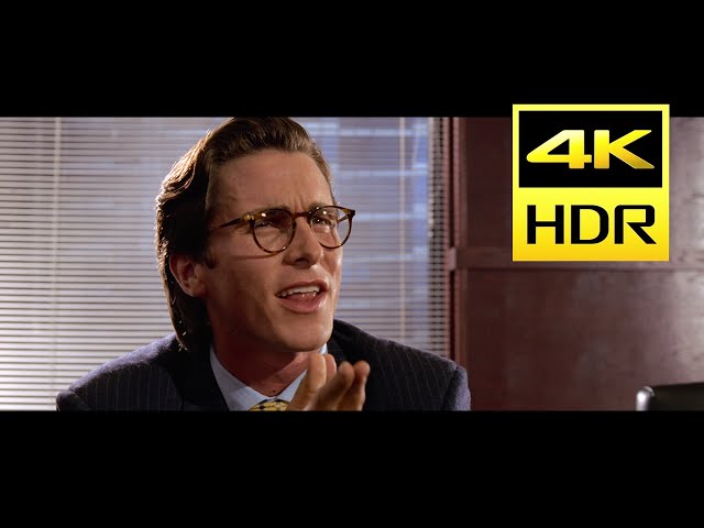 American Psycho Business Card Scene 4K HDR UHD Subtitled