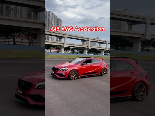 A45 AMG ACCELERATION AT AIRPORT RUNWAY. MUST SEE!! #a45 #thered45 #acceleration #a45malaysia