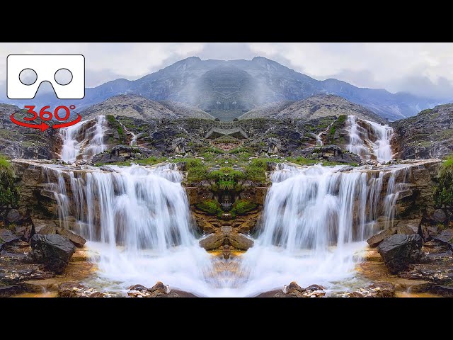 360 VR Video - Nature Sounds-Waterfall, Relaxing Meditation, Study, Sleep,...