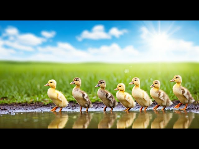 Mother Ducks Bring Cute Ducklings Looking for Food- Funny Baby Ducks  #duck #birds #duck #shorts