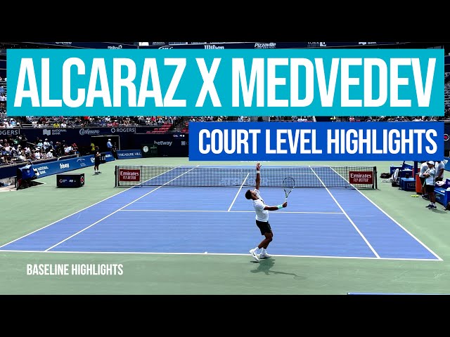 Carlos Alcaraz v. Daniil Medvedev | 2023 Court Level Practice Match | 4K