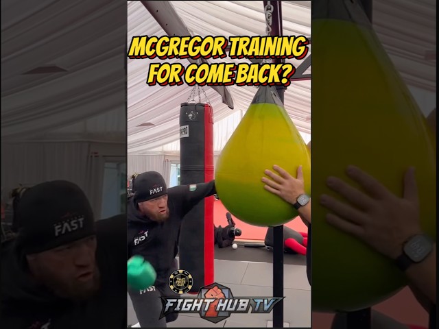 Conor Mcgregor FIRST LOOK of TRAINING for comeback fight; DROPPING BOMBS!