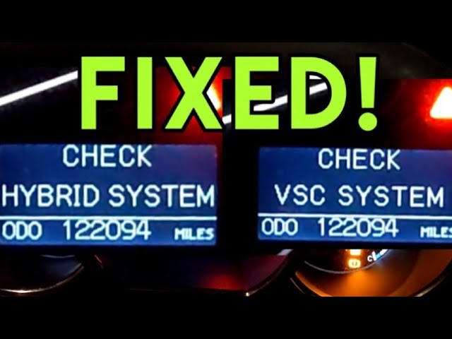 Electric hybrid fault Check hybrid system VSC P0AA6