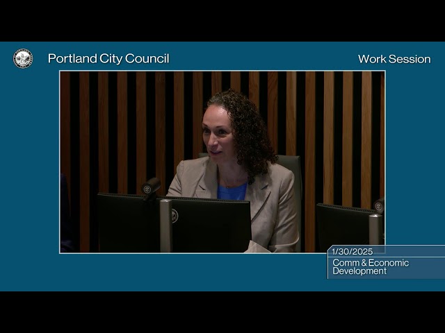 Portland City Council Work Session - Community & Economic Development 01/30/25