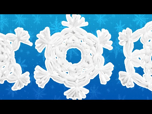 Yarn Snowflakes | Easy Yarn Snowflake Craft