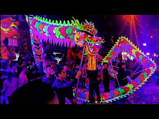 Múa Rồng LSR Tinh Anh Đường Quấy Động Đường Phố Múa Lân Tết 2025 / Dragon Dance Barongsai / Đầu Rồng