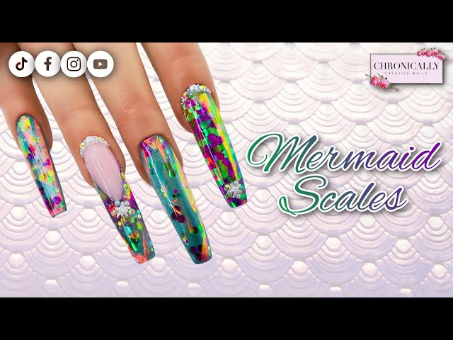 Mermaid Scales | Hard Gel Nails | Nail Sugar UK