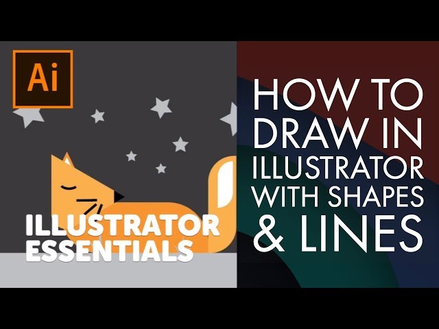 How to draw in Illustrator with shapes & lines - Adobe Illustrator CC 2018 [4/39]