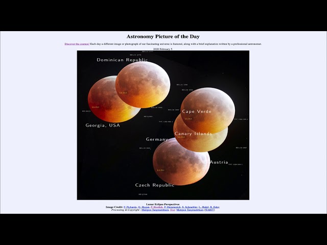 2020 February 05 - Lunar Eclipse Perspectives