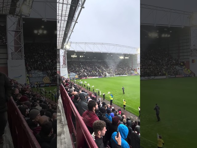 Pre-match Tifo from Hearts fans in the Edinburgh Derby #shorts