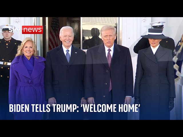 Biden tells Trump: 'Welcome home' as couples meet at the White House