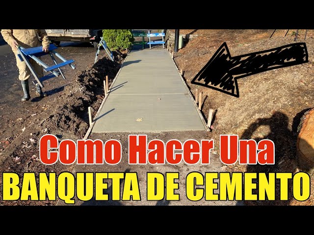 Como Hacer Una Banqueta de Cemento Paso a Paso Fácil y Rápido Hazlo Tu Mismo | Banqueta de Concreto