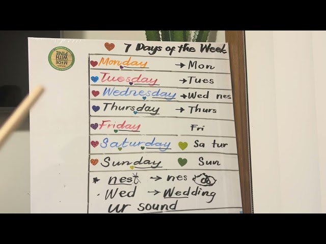 How to write 7 Days of the Week just in 5 minutes?