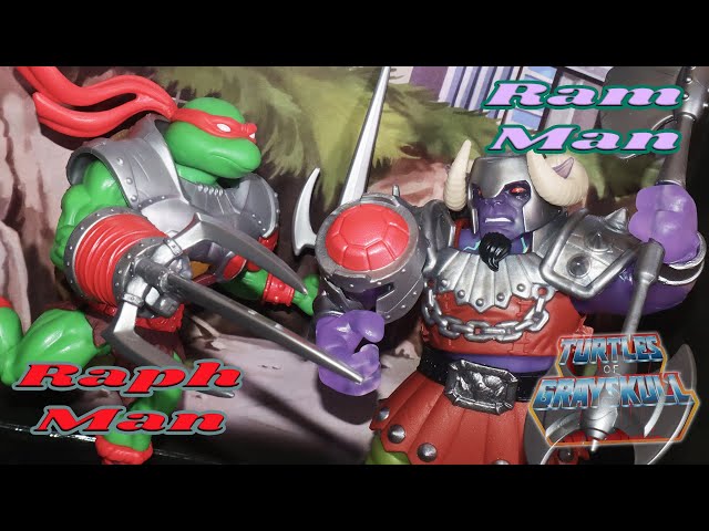 MOTU Origins Turtles of Grayskull RAPHAEL & RAM MAN Figure Review