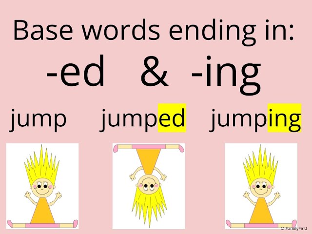 Base Words Ending in ED & ING - Learn to Read with Me!