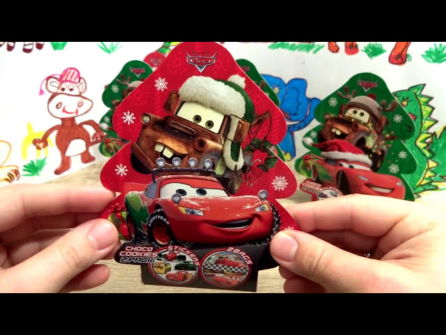 Cars Disney Pixar Lightning McQueen Merry Christmas 10 Surprise Eggs #71