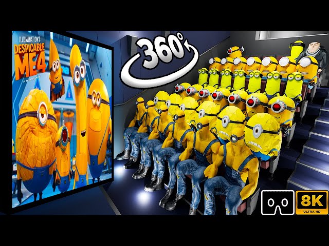 Despicable Me 4 360° | CINEMA HALL | 8K VR 360 Video [ MEGA Minions EDITION ]