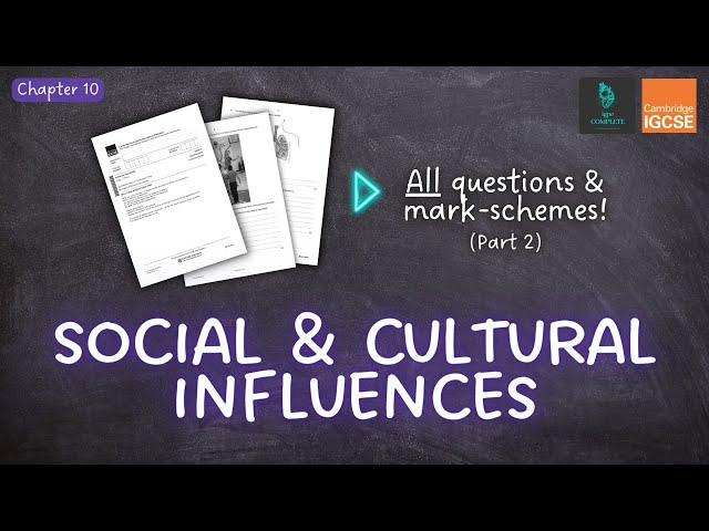 QUESTIONS, A* ANSWERS & MARK SCHEMES - Social & Cultural Influences (Ch 10) - IGCSE PE exam revision