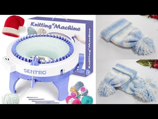 ماكينة التريكو اليدويه سنترو وطريقة عمل كوفيه بأسهل طريقه Centro manual knitting machine/ keffiyeh